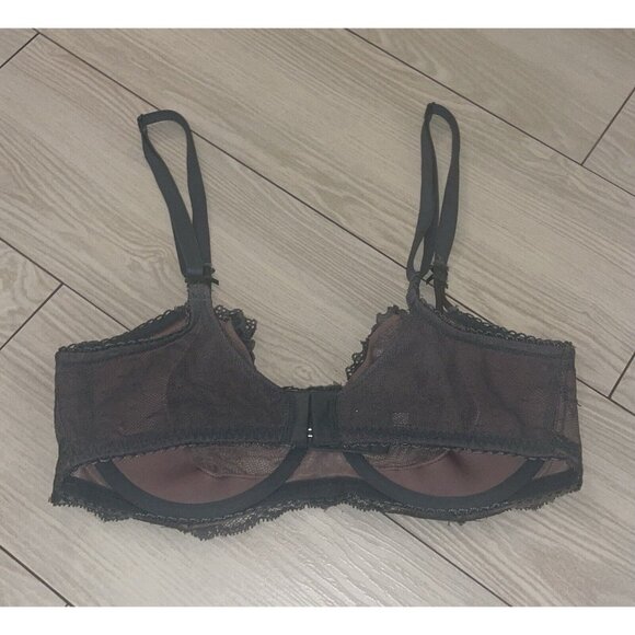 Victorias Secret Dream Angels Push Up Without Padding Bra Lace Womens 34DD Green - Picture 4 of 6